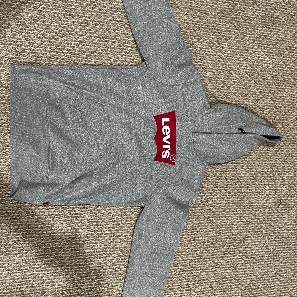 Levi's Kids Heather Gray Sweatshirt with Red Logo